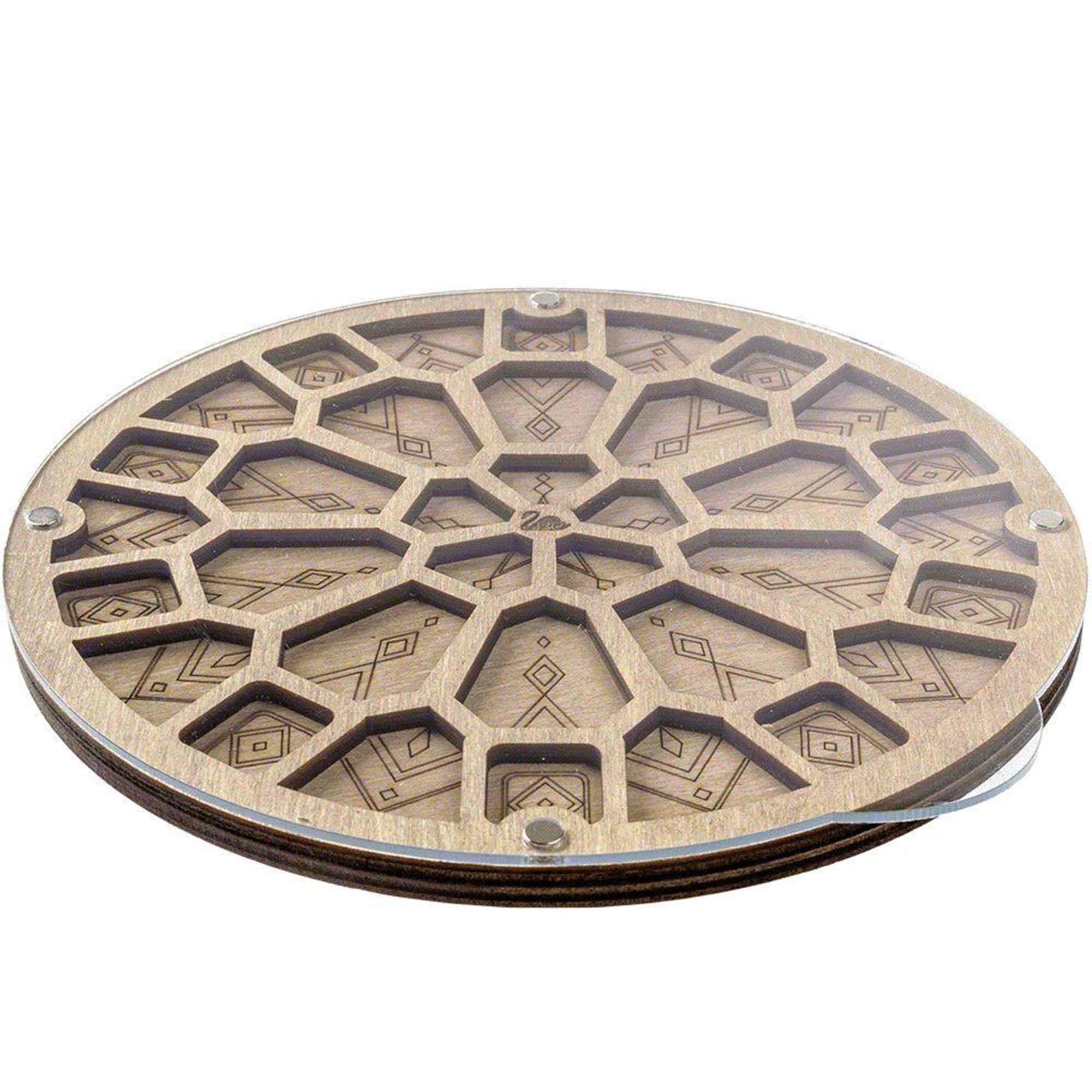 Wonderland Crafts 7.5" Geometric Bead Organizer with Transparent Cover